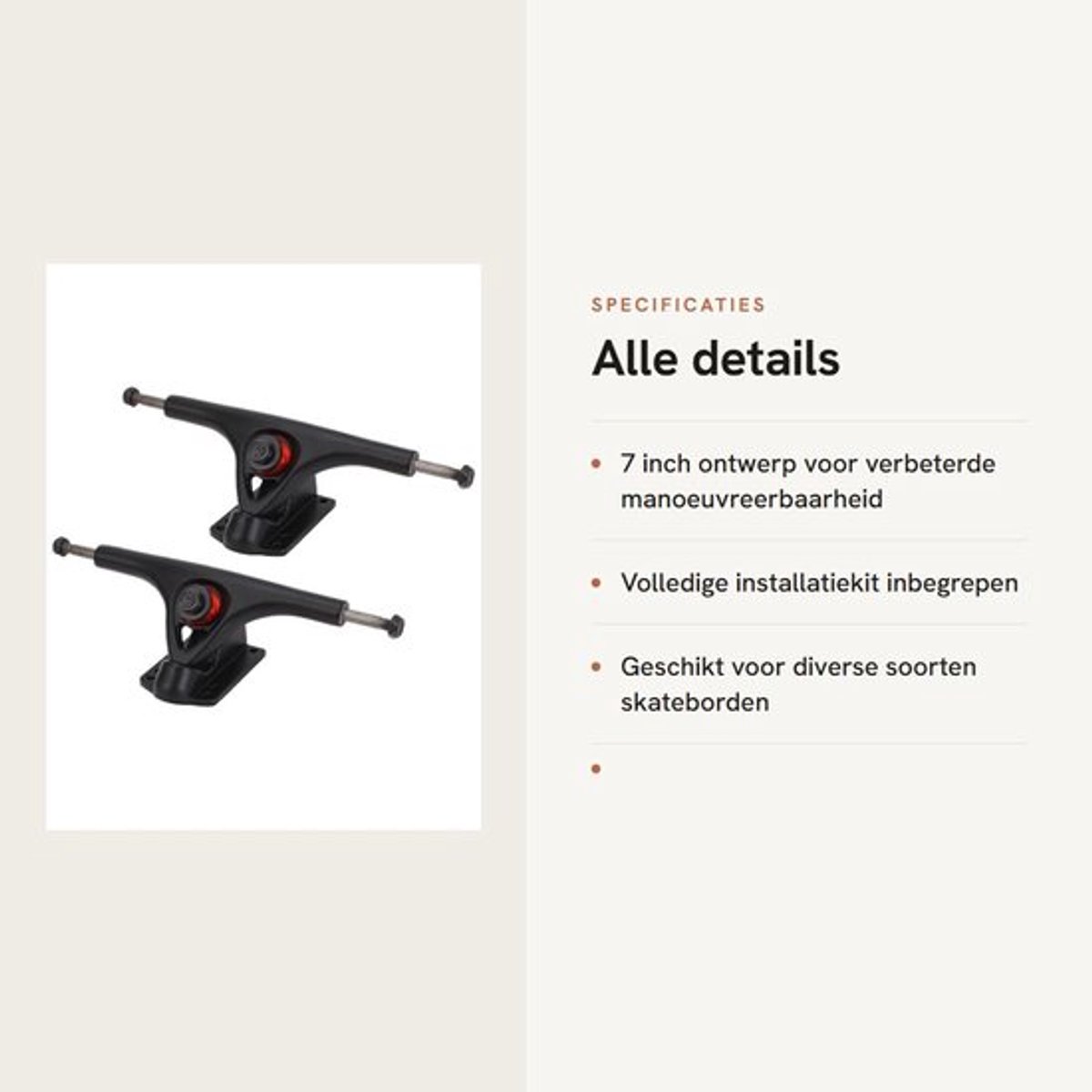 Dailygoods- Vrachtwagens 7 Inch - Installatiekit - Aluminium Legering Longboard kopen online