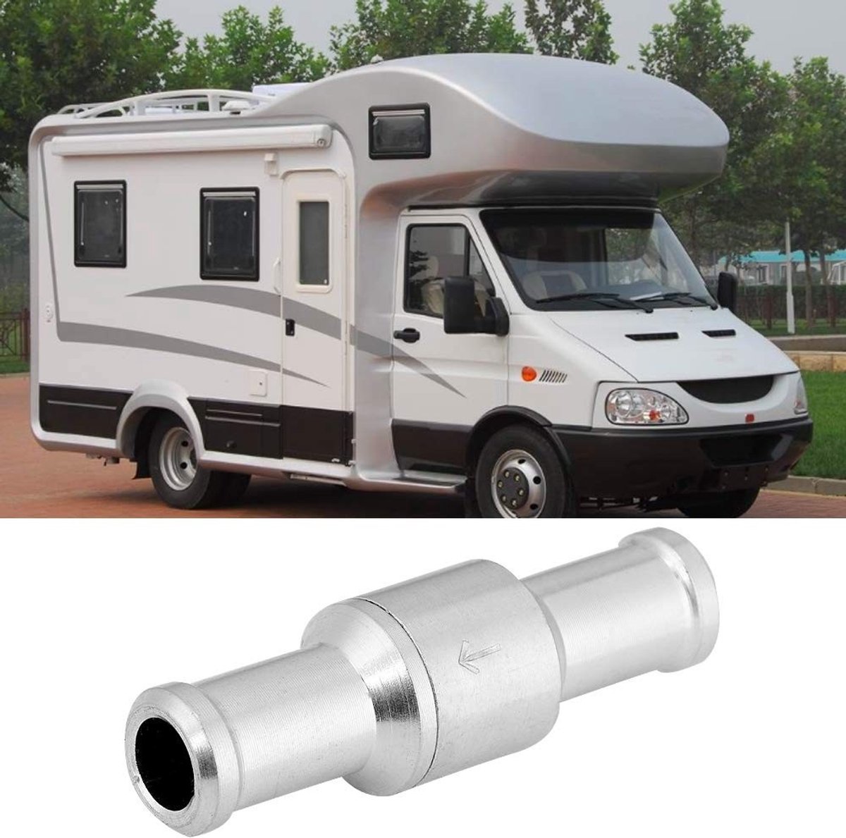 Dailygoody - Step Aluminum Inline Check Valve - Brandstof - Aluminium - 8mm - Voorkomt terugstromen - Geschikt voor brandstof en water Step kopen online