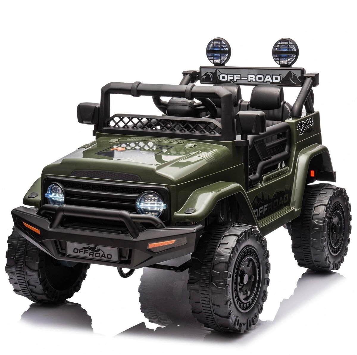 Danky Kinderauto - Elektrische jeep 12V 4,5Ah - 4 wielen - Tot 5 km/u - PP kunststof - Buitenspeelgoed - Groen Speelgoedaccuvoertuig kopen online