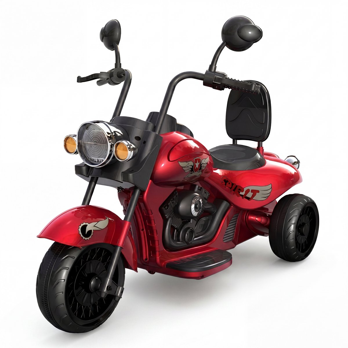 Danky Kindermotor - 12V 4,5Ah - 2x35W motor - LED-verlichting - Muziek & claxon - Vanaf 3 jaar - Rood Speelgoedaccuvoertuig kopen online