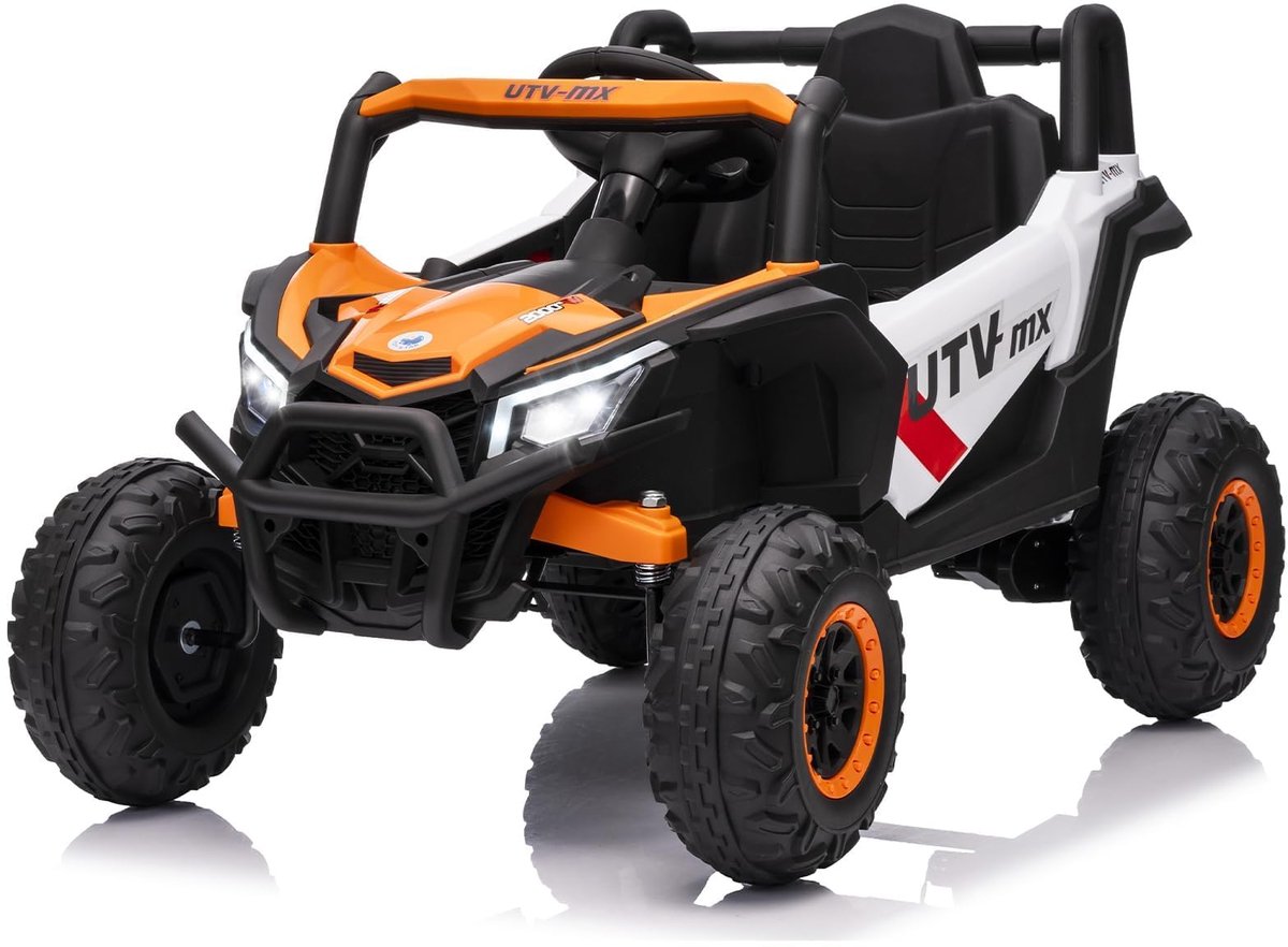 Danky Kinderquad - Elektrisch voertuig 12V - Afstandsbediening - LED-koplampen - USB & muziek - Vanaf 3 jaar - Oranje Speelgoedaccuvoertuig kopen online