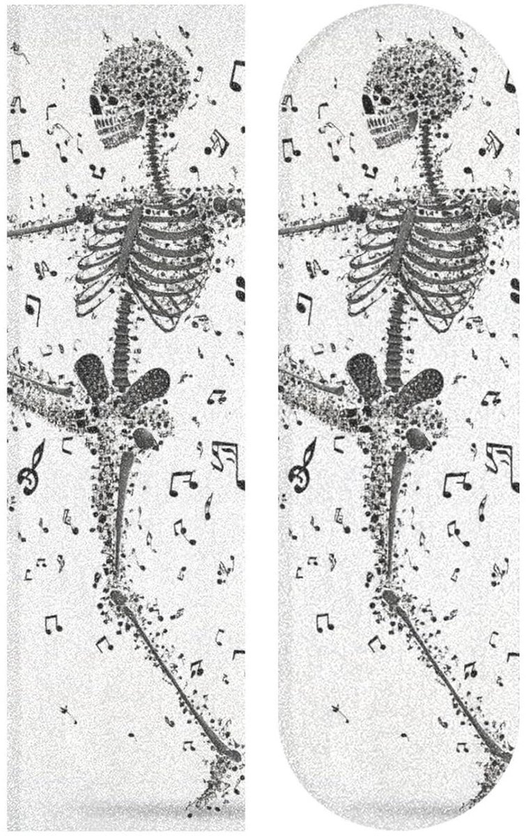 Dansen Skelet Decor Grip Tape Skateboard Grip Tape Longboard Anti Slip Voor Outdoor 1 Vel 33x9.1 inch Skateonderdeel kopen online