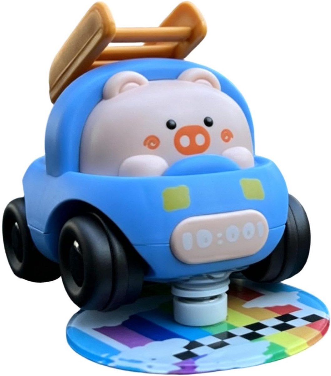 dashboard driftwagen auto decoratie figuur rijplezier verhogen dynamisch drift effect 10x10x5 cm blauw