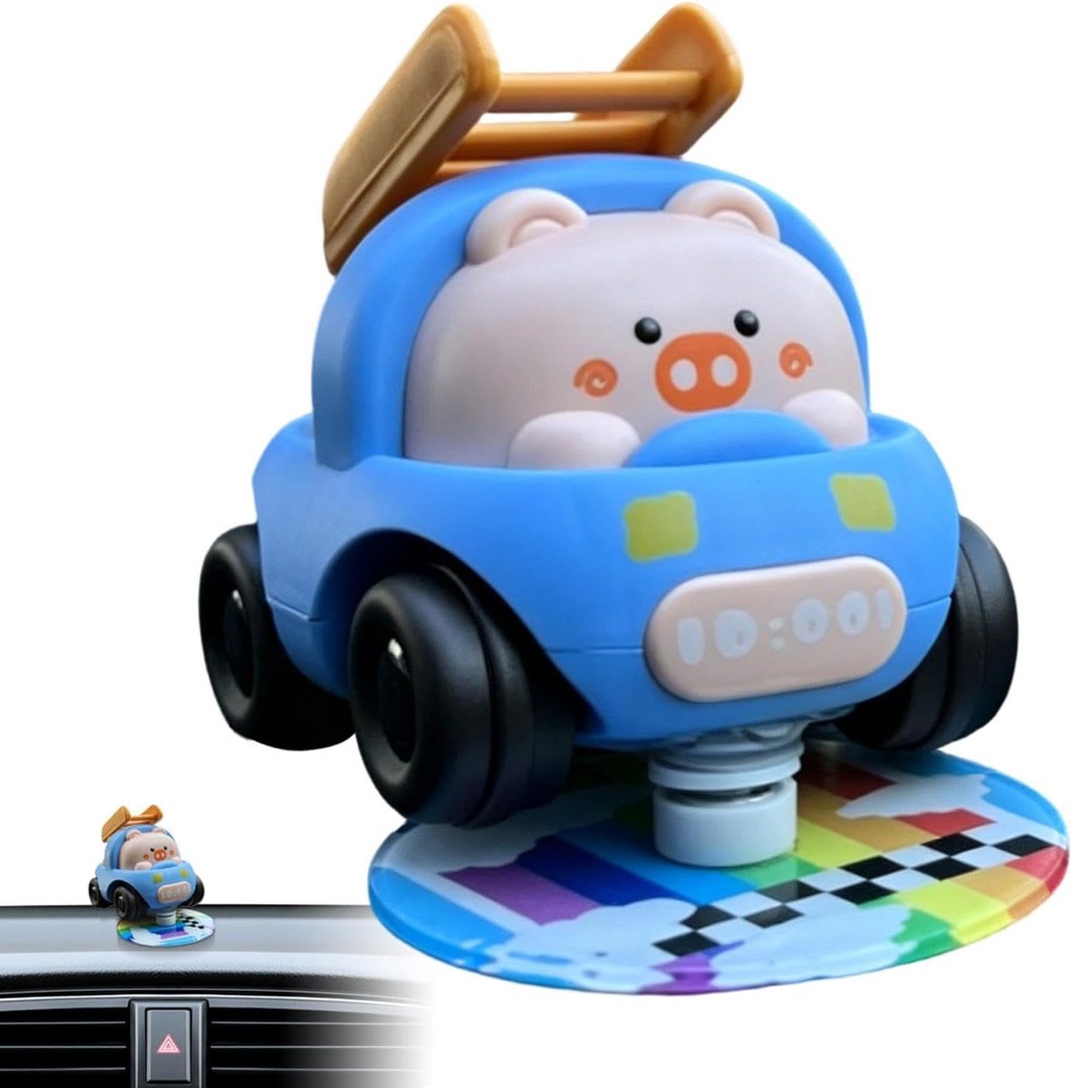 dashboard ornament auto decoratie rijplezier vergroten dynamische drift beweging 10x10x5 cm blauw