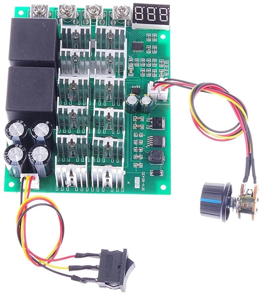 DC Motor Controller - Snelheidsregelaar PWM - Motor Snelheid Regelen - Vooruit en Achteruit - 10-55V 60A - Zwart Loopmotor kopen online