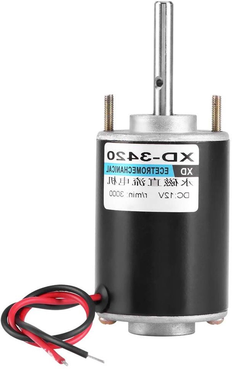 DC Motor - Permanente Magneet - DIY Projecten - Laag Geluidsniveau - 30W 12V - Metaal Loopmotor kopen online