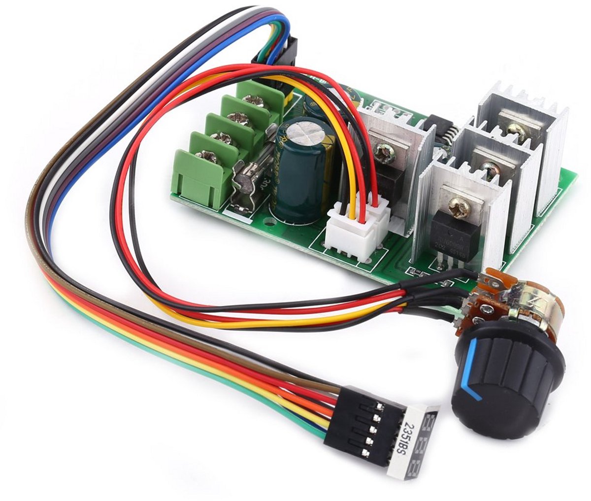 dc motor snelheidsregelaar 6v 60v 30a pwm met digitaal display en potentiometer