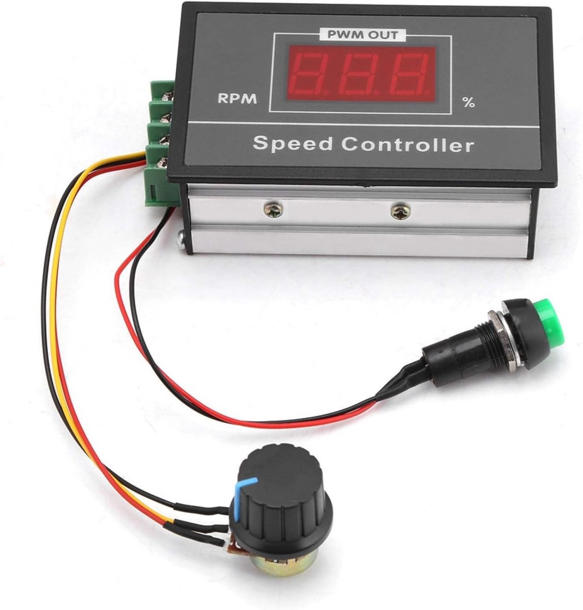 dc motortoerentalregelaar 6 60v 30a met instelbare snelheid en start stop functie