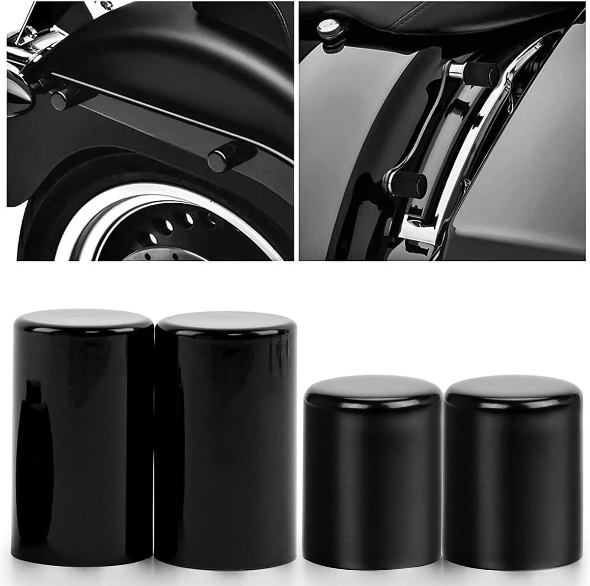 Docking hardware puntcover 4-delig - zwart - voor Harley Touring 2009-2022 - beschermt en verfraait - ShopVlot Auto-organizer kopen online