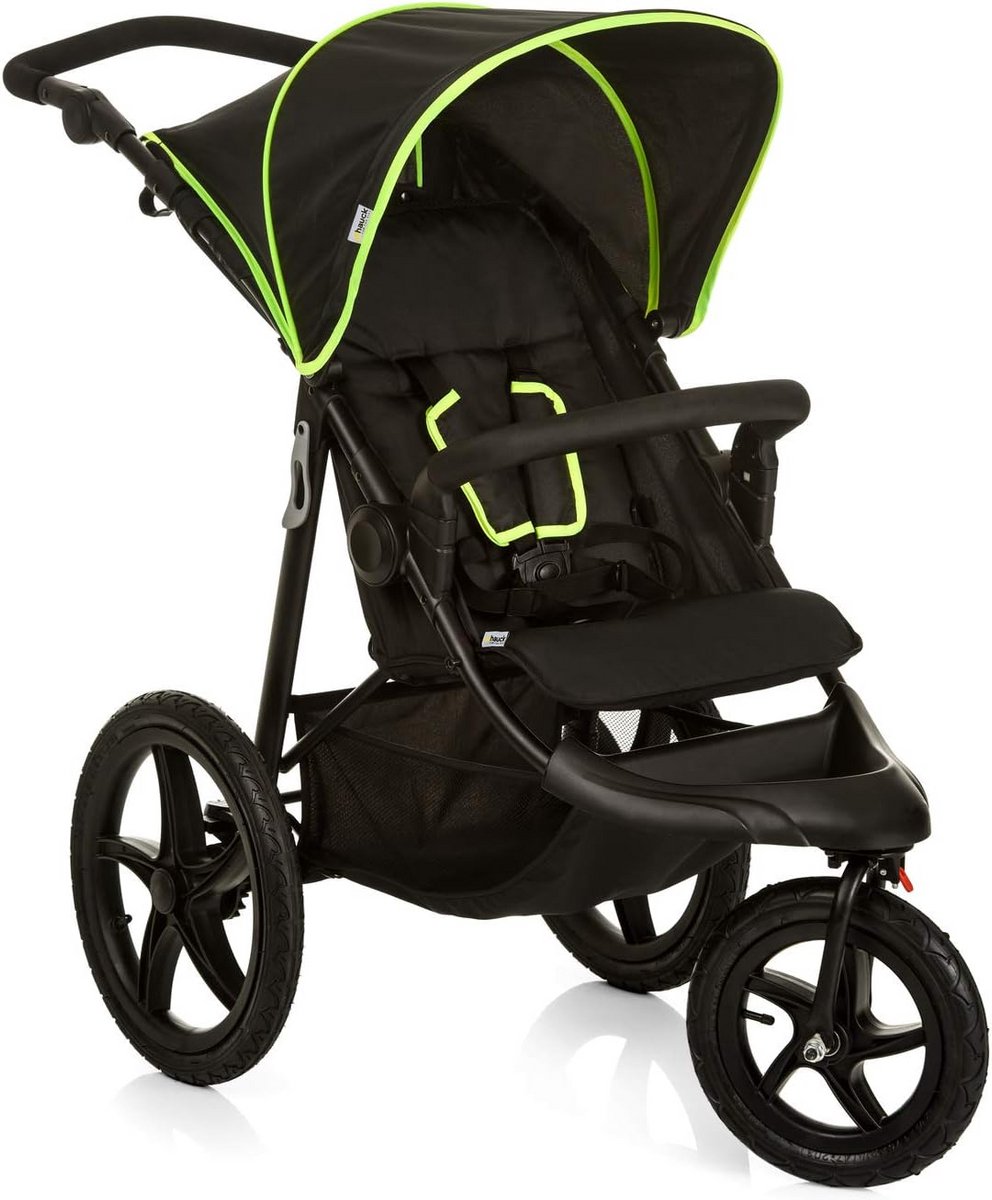 Driewieler Buggy - Jogger Kinderwagen - Actief Buiten Leven - Grote Luchtwielen - Tot 25 kg - Zwart Neon-Geel Driewieler kopen online