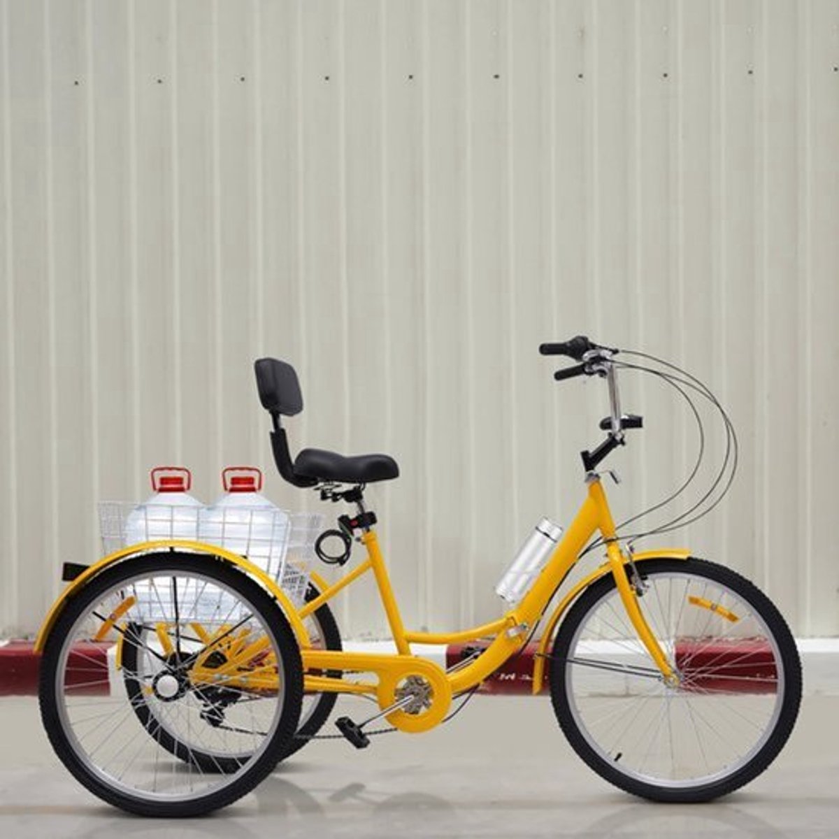 Driewieler – Driewiel Fiets – Driewielfiets – Volwassenen – 7 Versnellingen – Stalen Frame – Inklapbaar – Met Boodschappenmand Driewieler kopen online