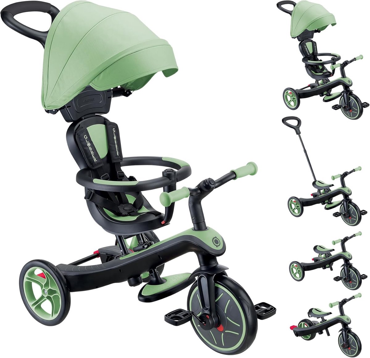 Driewieler en Loopfiets - Peuterfiets Evolutief - Kinderen Leren Fietsen - Gereedschapsloze Moduswissel - 10 Maanden tot 5 Jaar - Saliegroen Driewieler kopen online