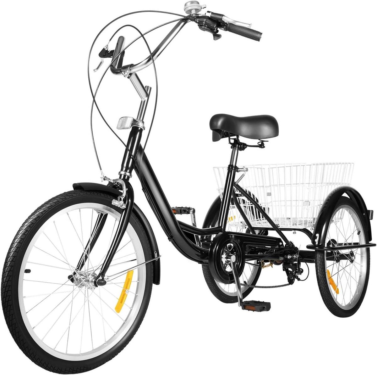 Driewieler Fiets - Volwassen Trike - Boodschappen Vervoeren - 8 Versnellingen - 20 Inch Wielen - Zwart Driewieler kopen online