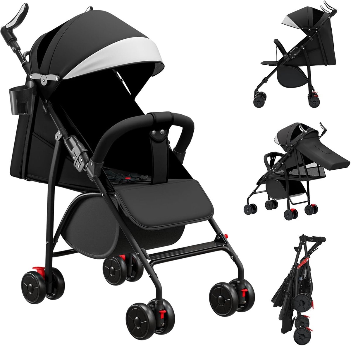 Driewieler Kinderen - Loopfiets Baby - Veilig Buiten Spelen - 360 Graden Draaibare Zitting - Tot 25 kg - Zwart Driewieler kopen online