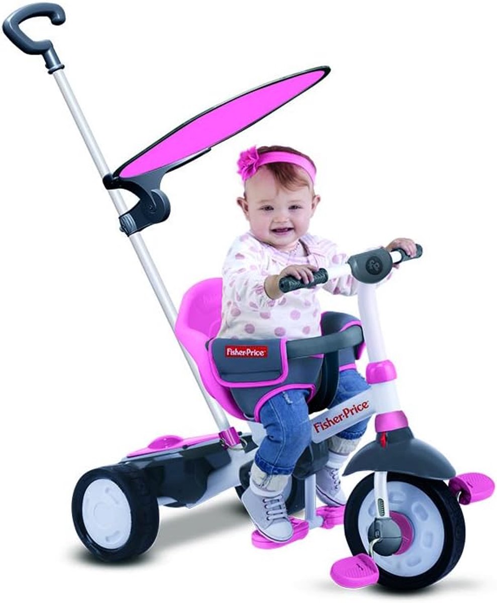 driewieler kinderen loopfiets buiten spelen 3 in 1 functie 97 7 x 47 x 100 cm roze