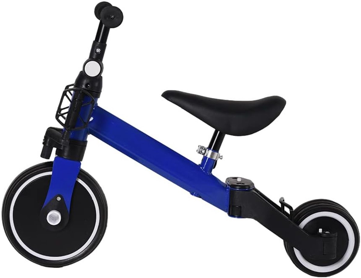 Driewieler Kinderen - Loopfiets Peuter - Buiten Spelen - 3-in-1 Functie - 15 kg Draagvermogen - Blauw Driewieler kopen online