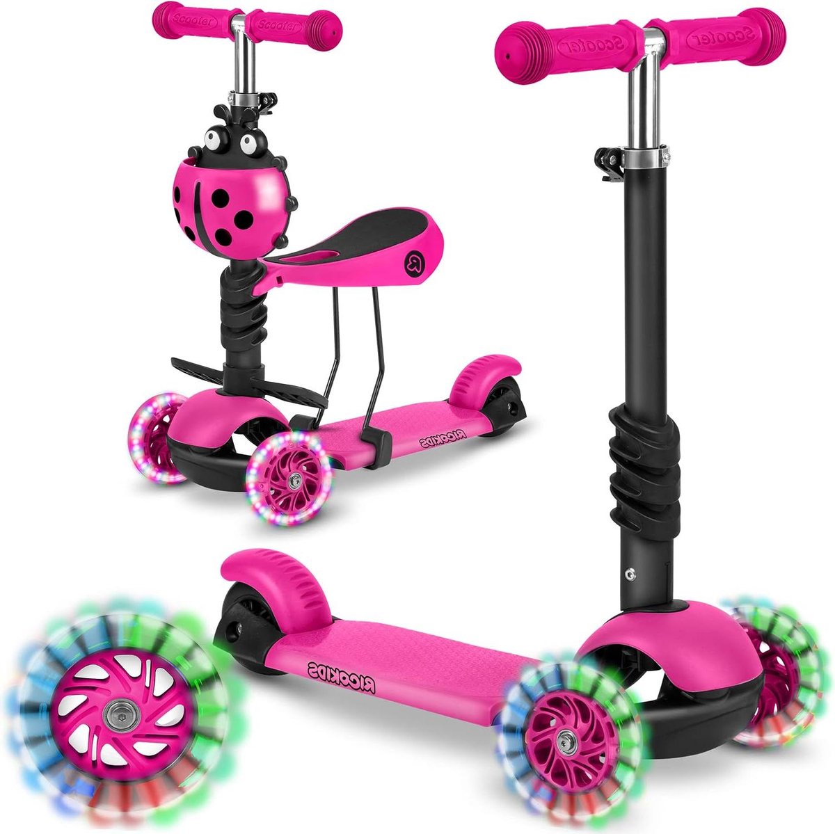 Driewieler Kinderen - Loopfiets Step - Buiten Spelen - Verstelbare Zitting - Tot 30 kg - Roze Driewieler kopen online