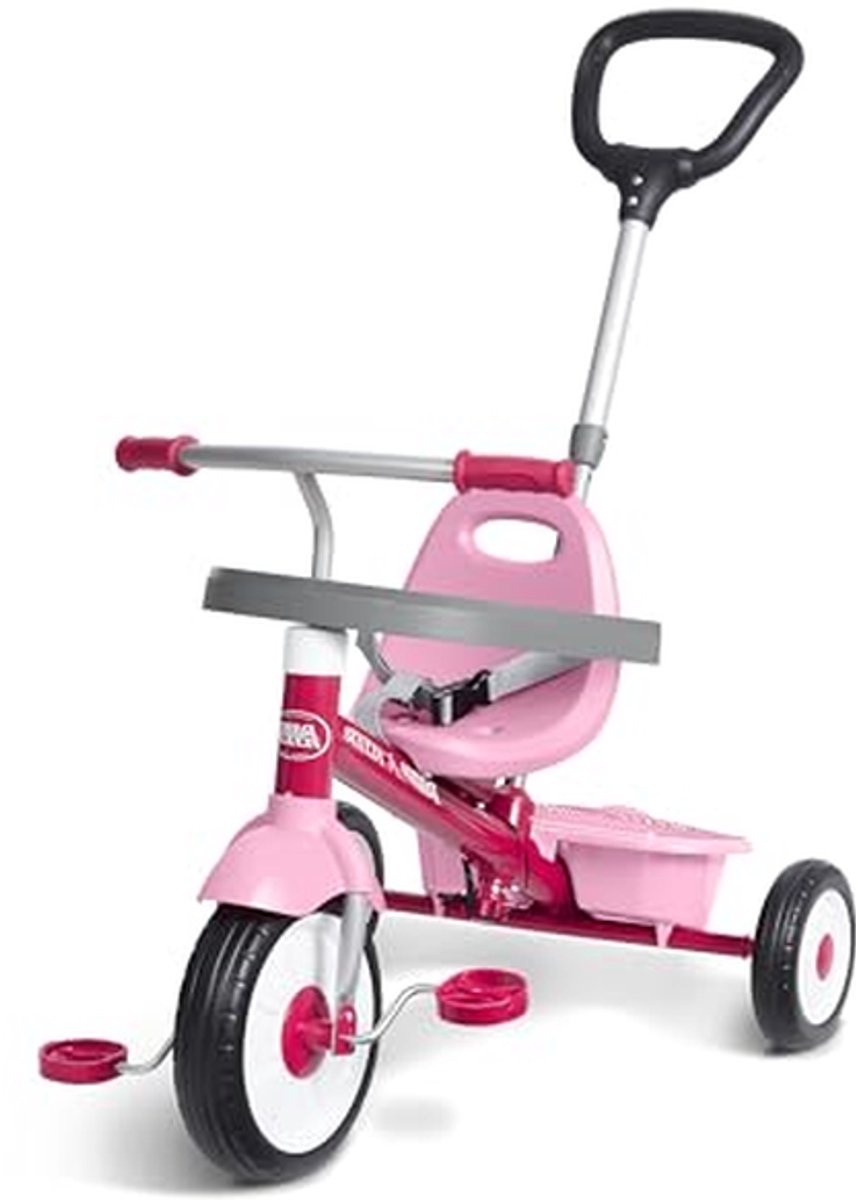 Driewieler - Kinderfiets - Buiten spelen - 3 fases groei - 91 cm hoog - Roze Driewieler kopen online
