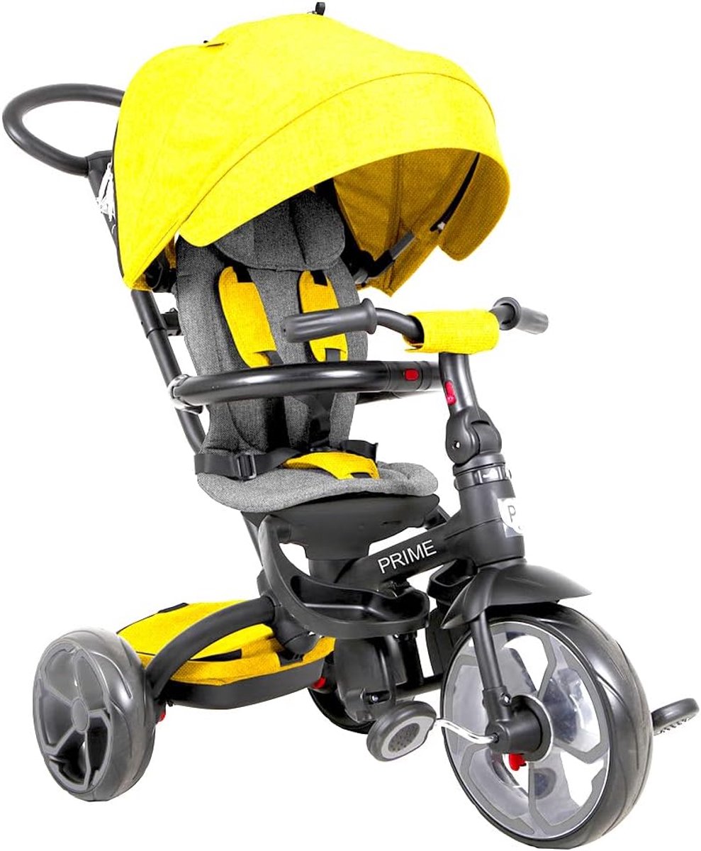Driewieler - Kinderfiets - Buiten spelen - 360 graden stoel - 98 x 53 x 1045 cm - Geel Driewieler kopen online