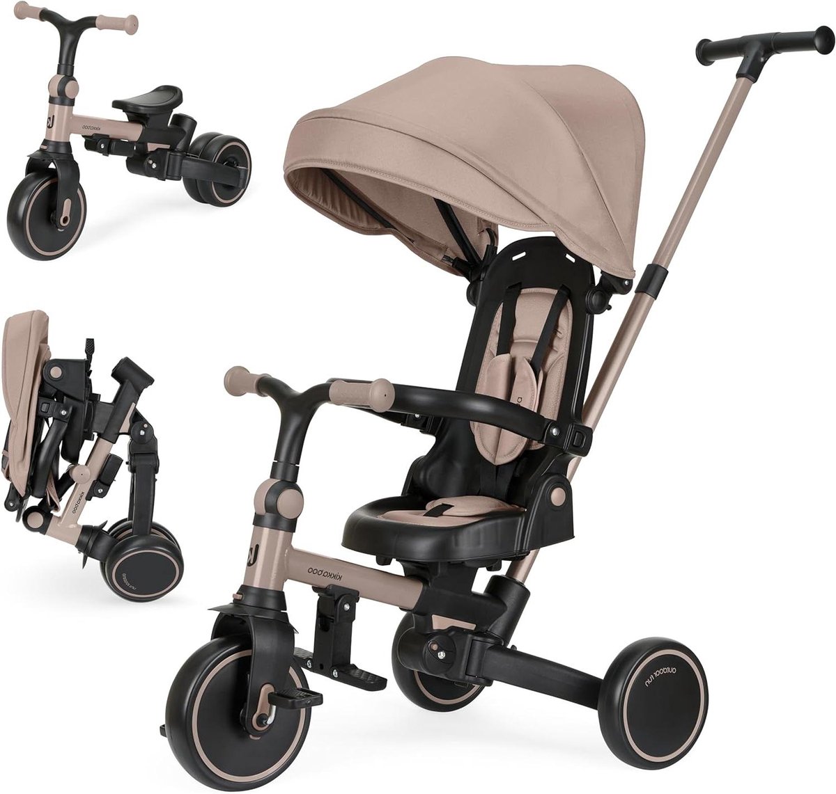 Driewieler - Kinderfiets - Buiten spelen - 8-in-1 multifunctioneel - 71 x 49 x 99 cm - Beige Driewieler kopen online