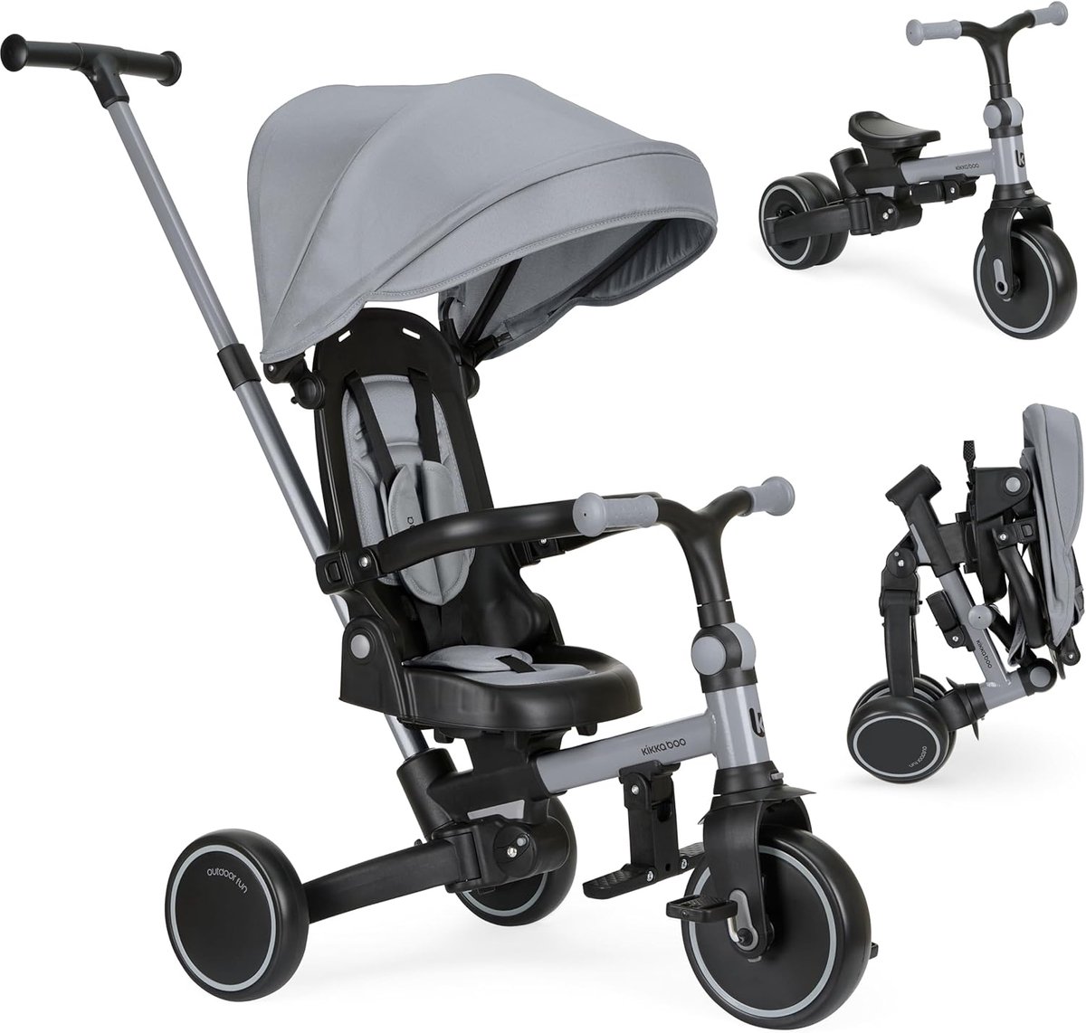 Driewieler - Kinderfiets - Buiten spelen - 8-in-1 Multifunctioneel - 71 x 49 x 99 cm - Grijs Driewieler kopen online