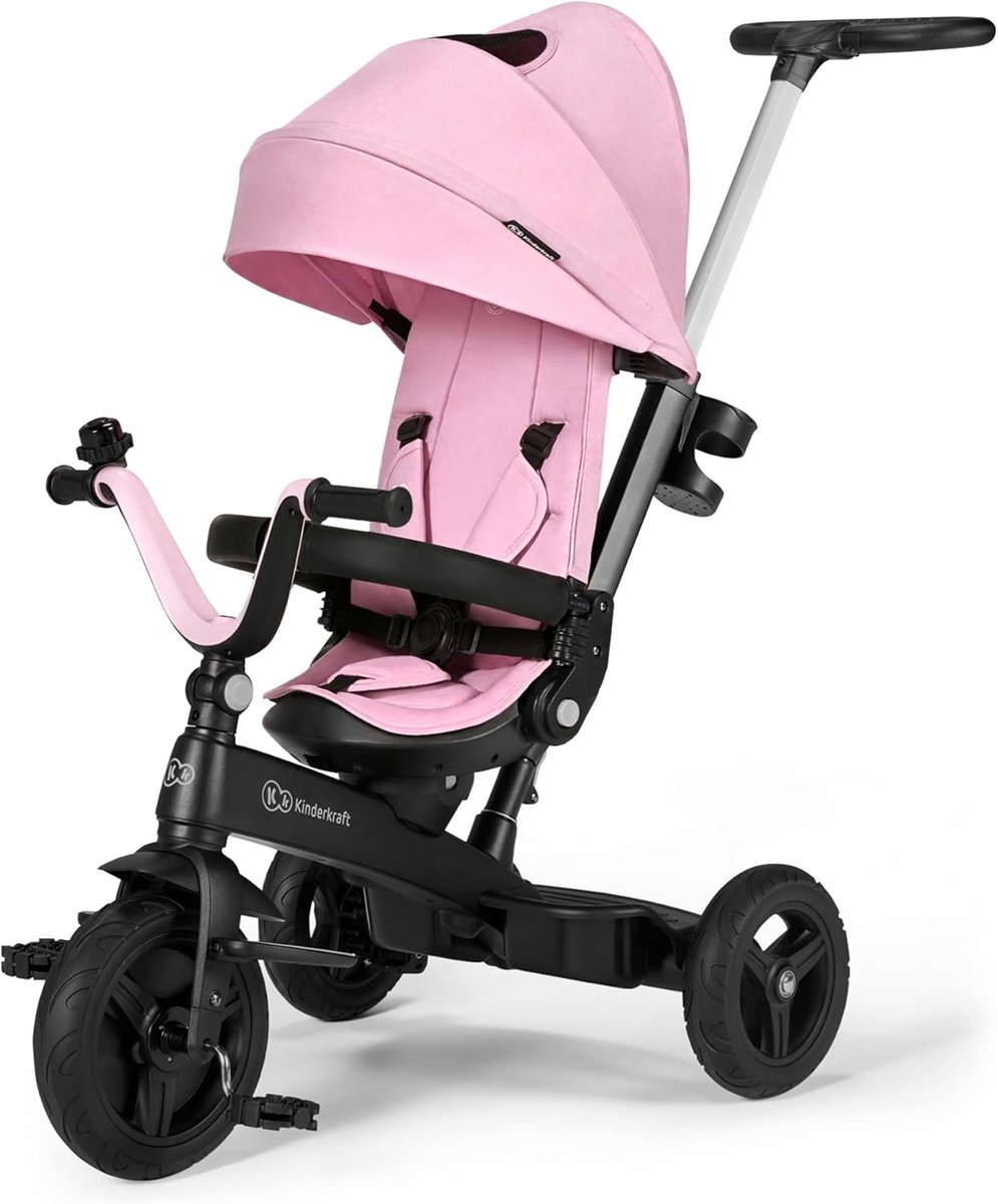 Driewieler Kinderfiets - Fiets met duwstang - Samen op pad - 360 graden draaibare zitting Driewieler kopen online