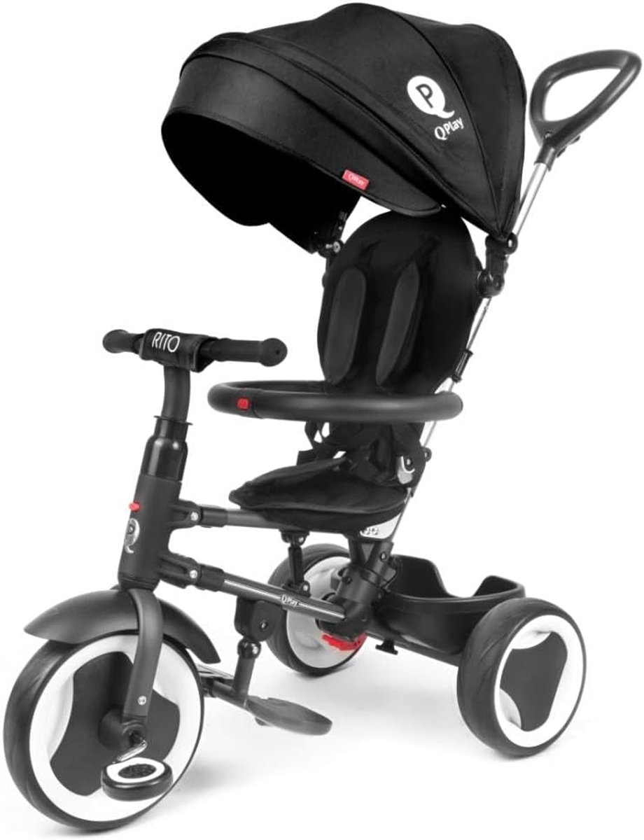 Driewieler - Kindermobiel - Buiten spelen - Veilige constructie - 102 cm hoog - Zwart Driewieler kopen online