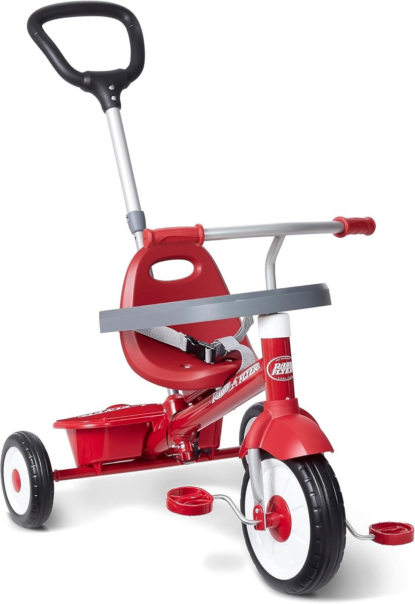 Driewieler - Kindertrike - Buiten spelen - 3 fasen groei - 90 x 40 cm - Rood Driewieler kopen online