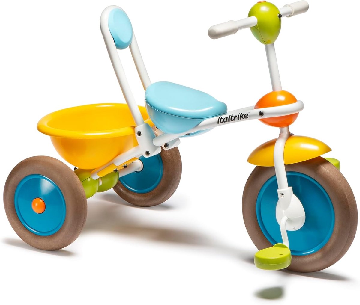 driewieler kindertrike buiten spelen met kiepbak 68x43x48 cm