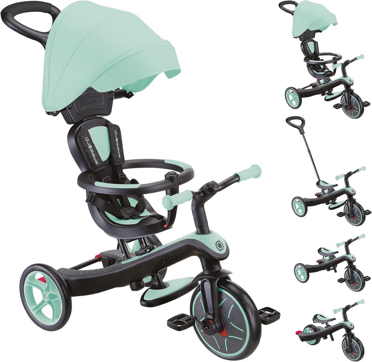 Driewieler Loopfiets - Peuterfiets - Kind Ontwikkeling - Groeit Mee - Vanaf 10 Maanden - Mintgroen Driewieler kopen online