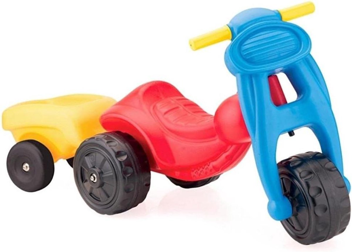 Driewieler Met Aanhanger - Loopfiets Kinderen - Buiten Spelen - Stevig Frame - Large - Rood Driewieler kopen online