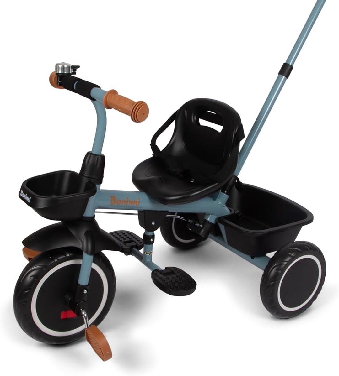 Driewieler met duwstang - Kindertrike - Buiten spelen - Veilige eerste stap - 47 x 105 x 99 cm - Blauw Driewieler kopen online