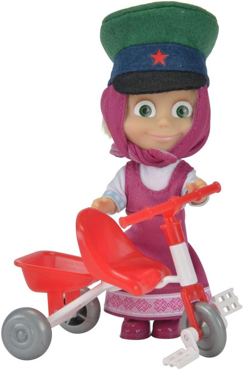 Driewieler Pop - Aankleedpop - Buiten Spelen - Meisjes Speelgoed - 12 cm - Roze Driewieler kopen online