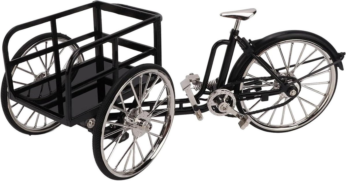 Driewieler Speelgoedmodel - Miniatuur Fiets - Decoratie Huis - Simulatie Ontwerp - 26 cm Lang - Zilverkleurig Driewieler kopen online
