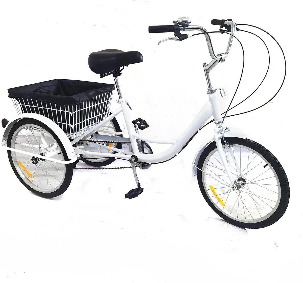 driewieler volwassenen driewiel fiets comfortabel fietsen 8 versnellingen 20 inch wielen wit