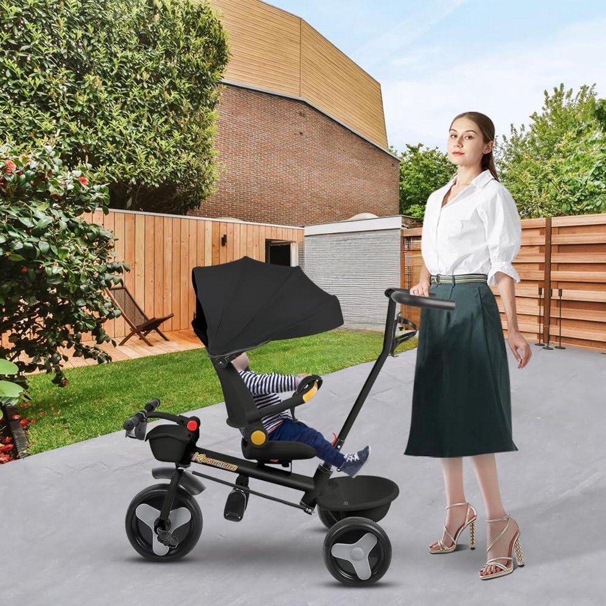 driewieler voor baby s babyfiets 5 in 1 veilig op pad draaibare zitting 75 x 50 x 100 cm