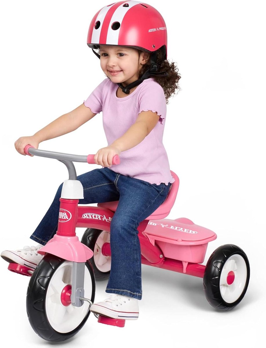 Driewieler voor Peuters - Peuter Fiets - Buiten Spelen - Verstelbare Stoel - Large - Roze Driewieler kopen online