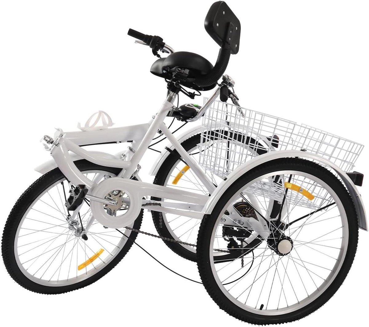 Driewieler voor volwassenen - Opvouwbare driewieler Comfortfiets - Stadsvervoer - Inklapbaar frame - 24 inch - Wit Driewieler kopen online