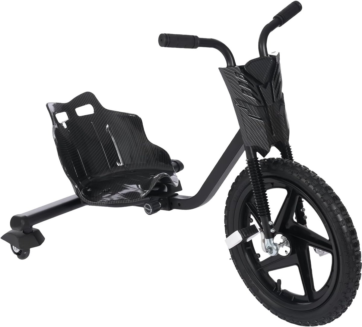 Drift Scooter - Drift Cart Driewieler - Kinderen Leren Driften - Vergroot Voorwiel 40cm - 90x68x60cm - Zwart Driewieler kopen online