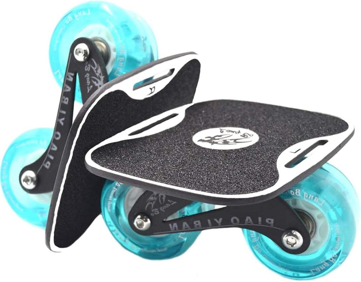 drift skates split skateboard buiten skaten led lichtwielen 15 centimeter dek zwart
