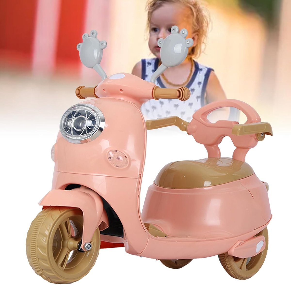 Elektrische Driewieler Kinderen - Speelgoed Voertuig - Buitenspelen - Muziek en Verlichting - 72 x 35 x 33 cm - Roze Driewieler kopen online