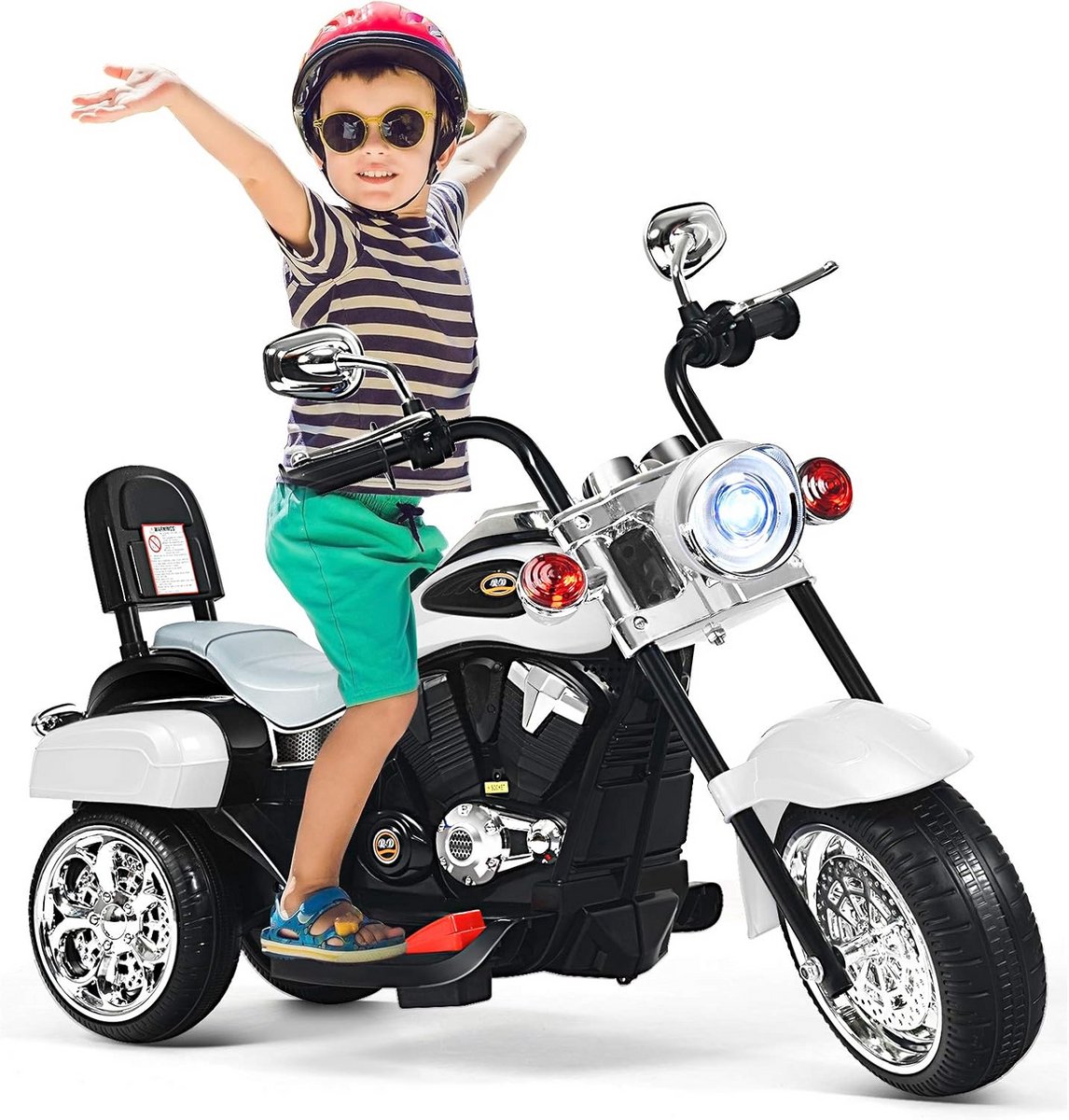 Elektrische Driewieler Motorfiets voor Kinderen met Vooruit en Achteruit Functie Driewieler kopen online