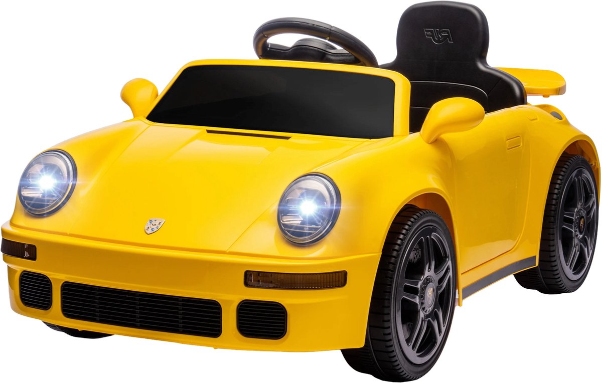 elektrische kinderauto 12v kinder voertuig met 2 4ghz afstandsbediening en 2 motoren rijdende speelauto voor kinderen geel