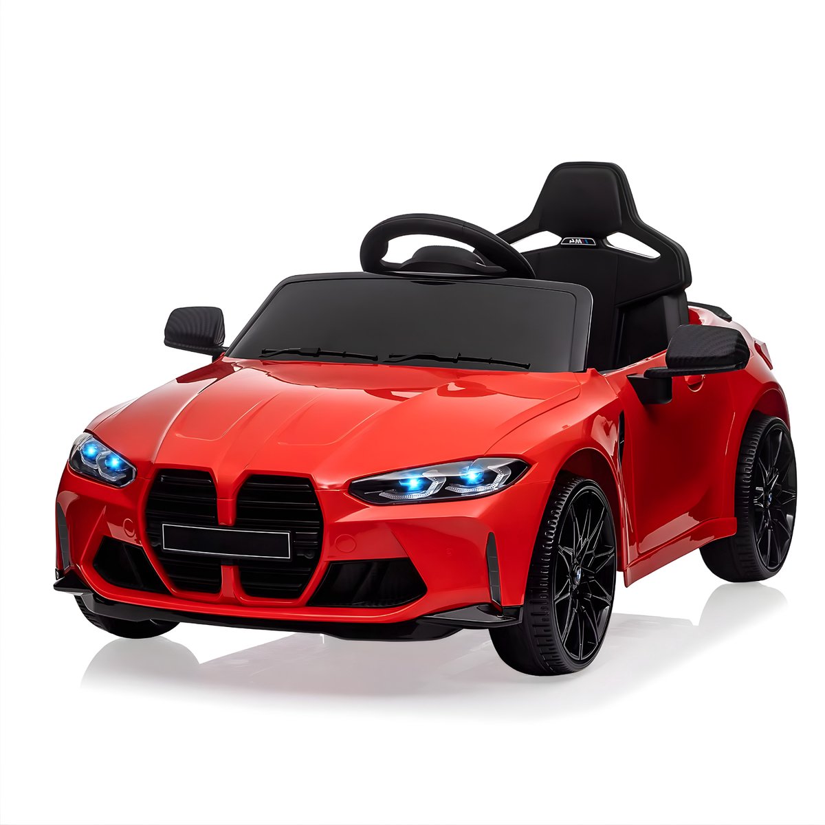 Elektrische Kinderauto - 12V, vering, LED-verlichting, muziek, sportwagenstijl - Rood Slee kopen online