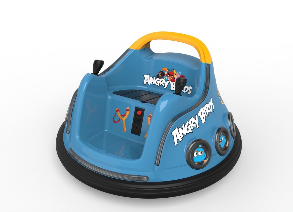 elektrische kinderauto bumper car angry birds 6v blauw