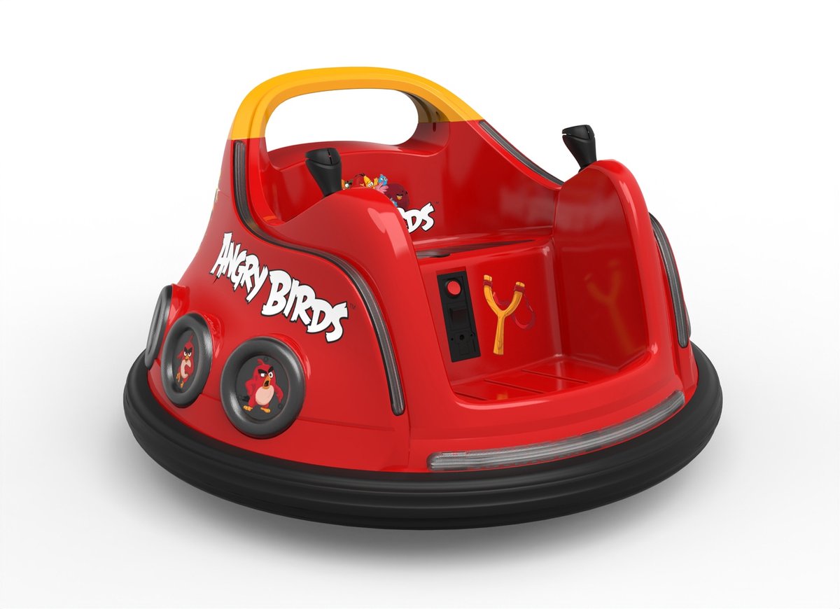 elektrische kinderauto bumper car angry birds 6v rood