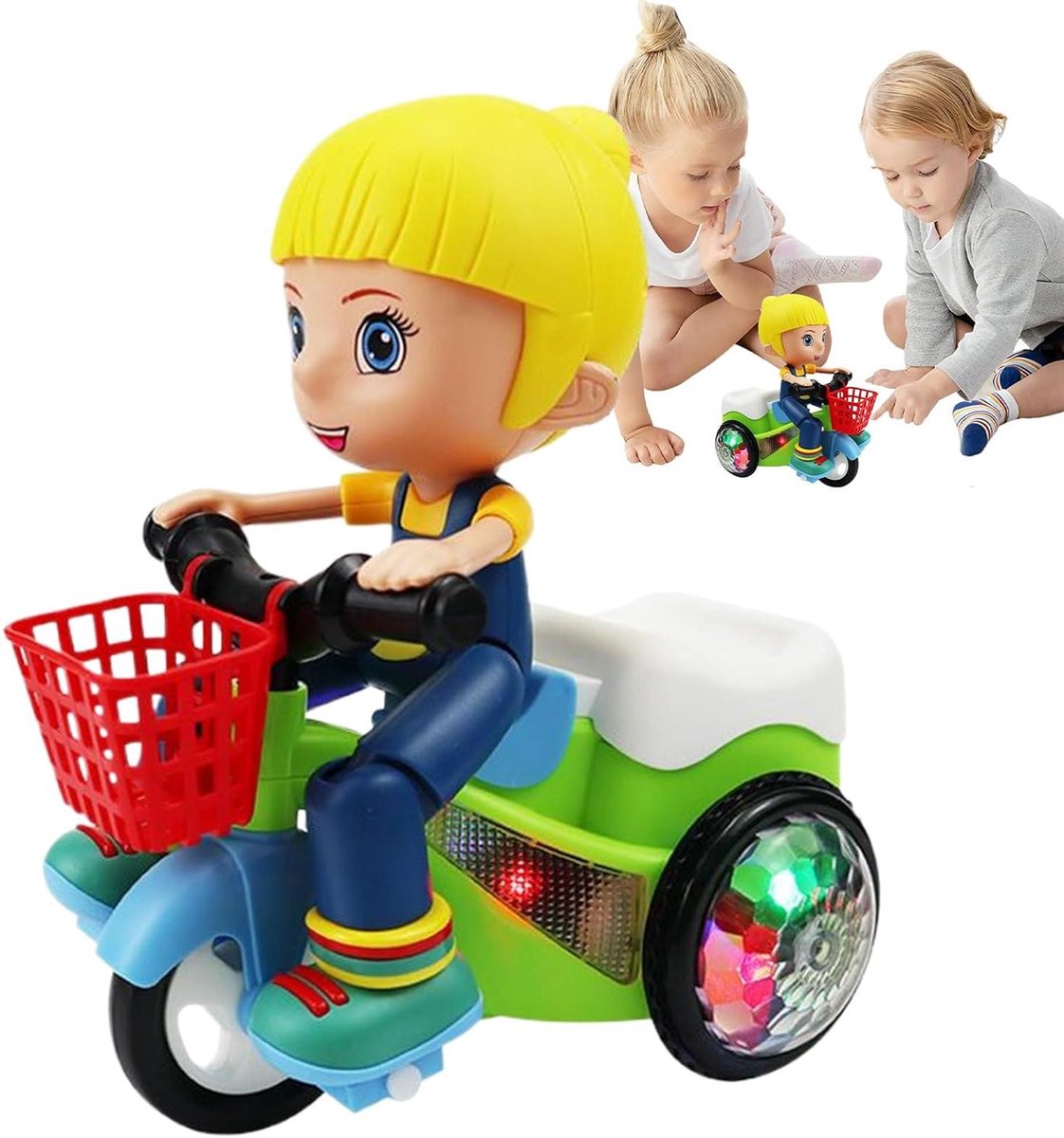 Elektrische Kinderdriewieler - Oplaadbaar Speelgoed - Interactief Spelen - 360 Graden Rotatie - 17.5 x 16 x 12 cm - Multicolor Driewieler kopen online