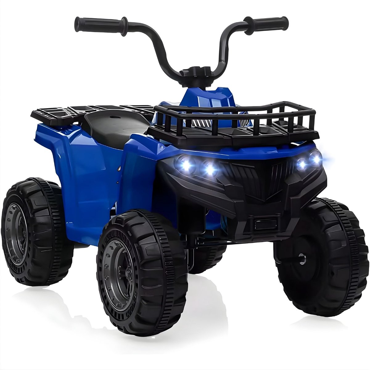 elektrische kinderquad 12v atv met 2 snelheden led licht en muziek 4 wiel elektrische zwart
