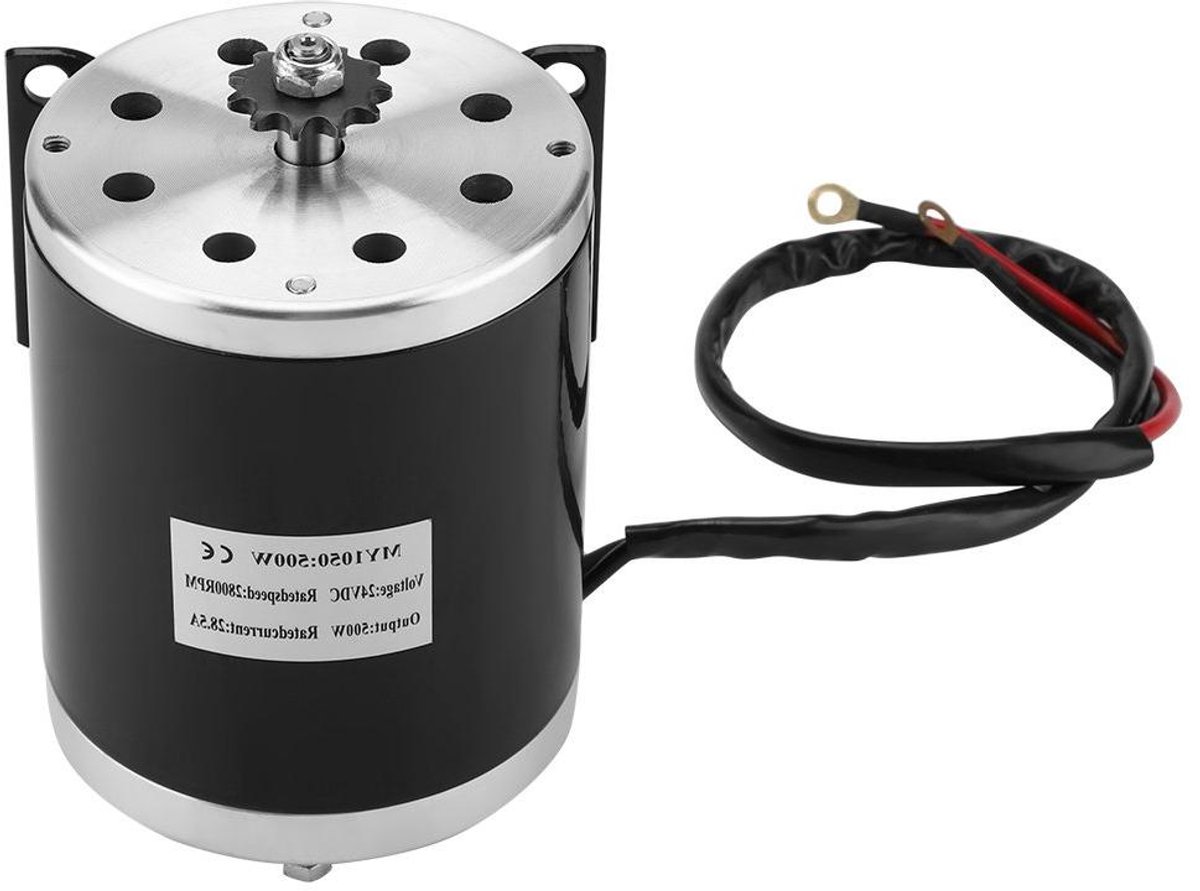 Elektrische Motor - Gelijkstroommotor Scooter - Doe-het-zelf Projecten - Permanente Magneet - 24V 500W - Zwart Loopmotor kopen online