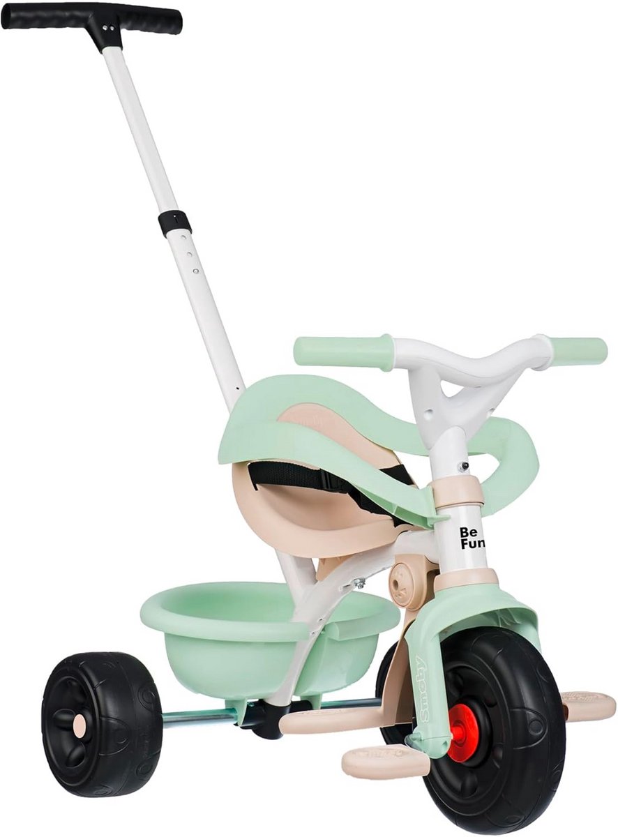 evoluerende driewieler kinderloopfiets buiten spelen groeit mee met kind vanaf 10 maanden groen
